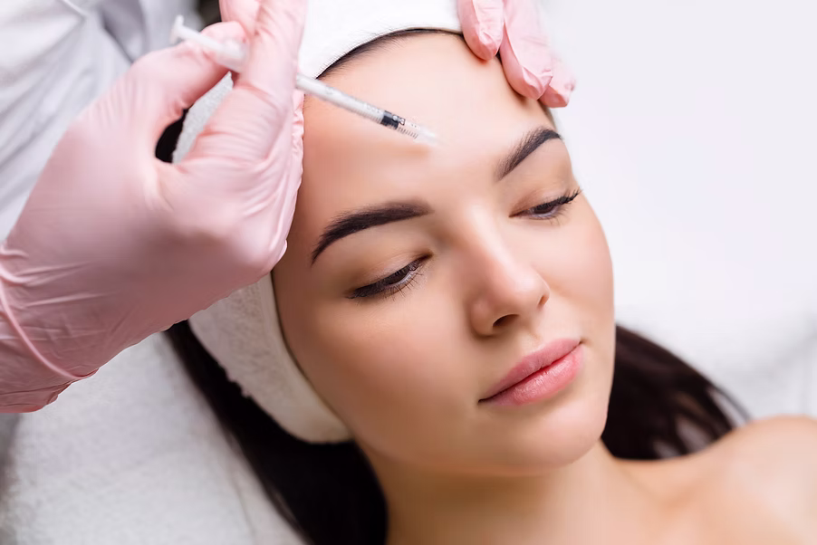 Close-up of an injectable facial treatment.